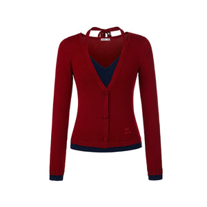 Wool Knit Pullover Layered Top