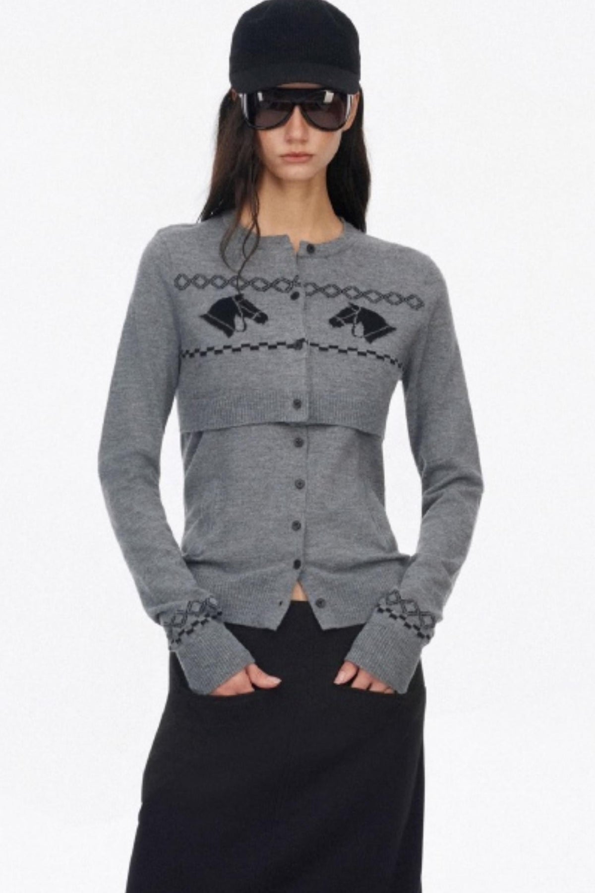 Wool Knit Two Piece Slim Jacket