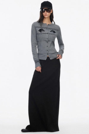 Wool Knit Two Piece Slim Jacket