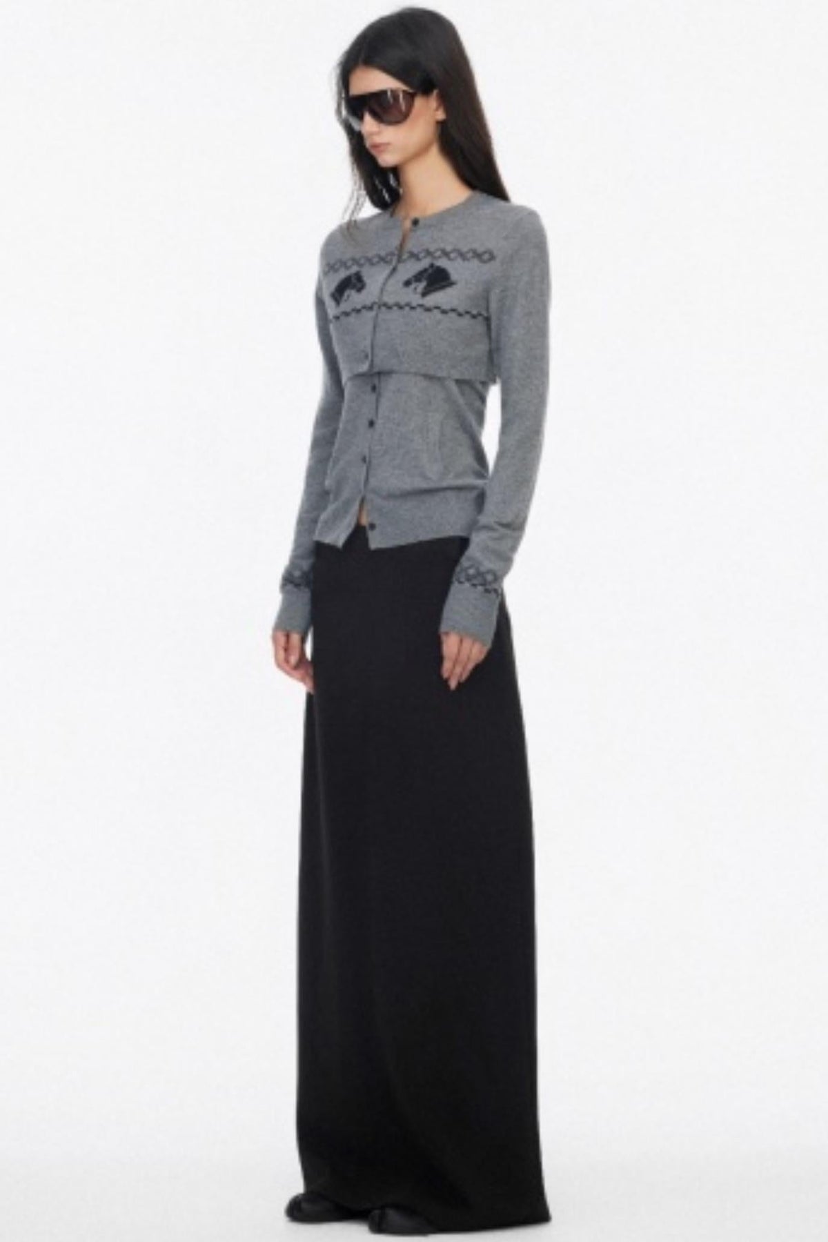 Wool Knit Two Piece Slim Jacket