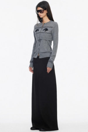 Wool Knit Two Piece Slim Jacket