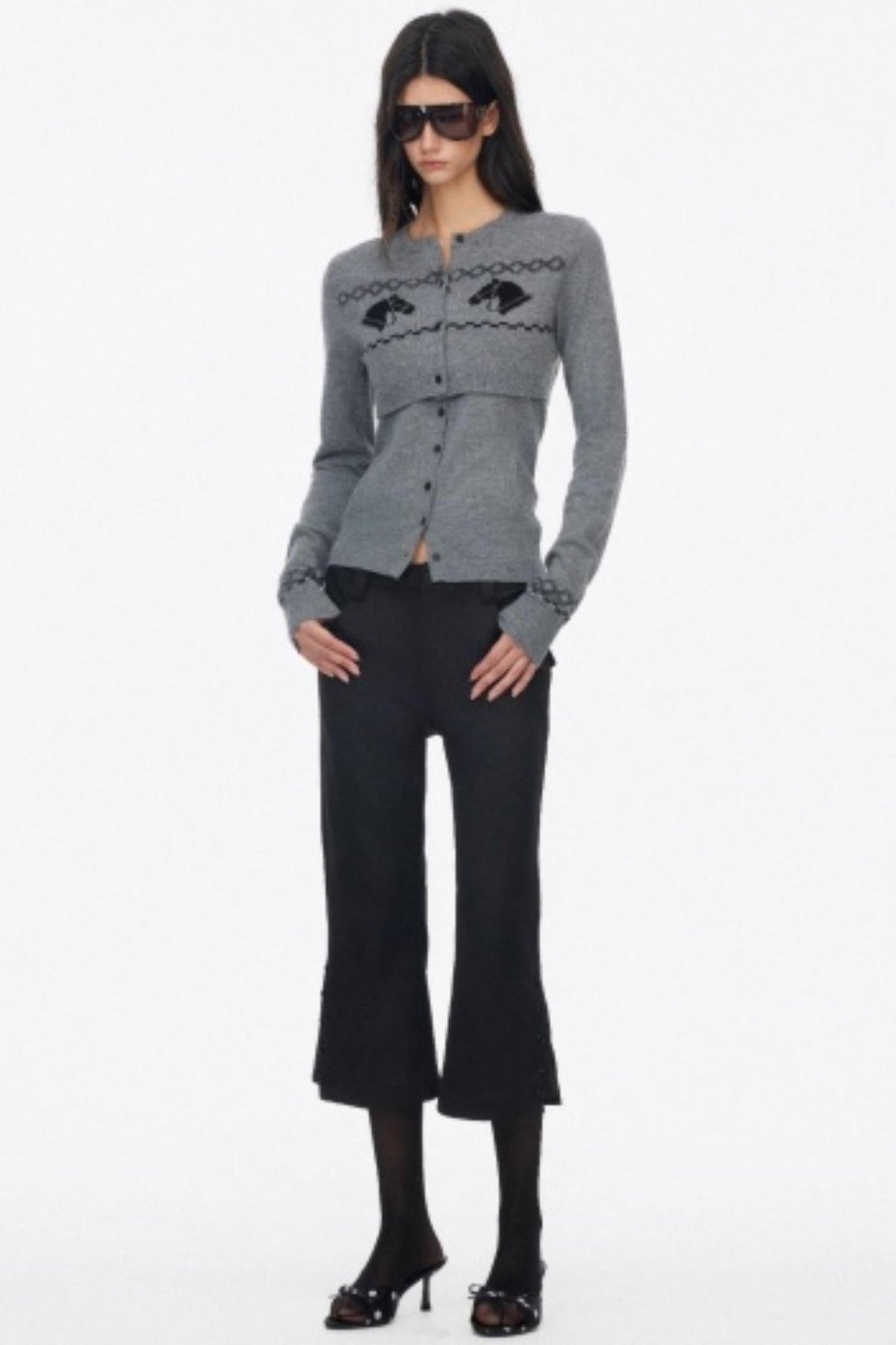 Wool Knit Two Piece Slim Jacket