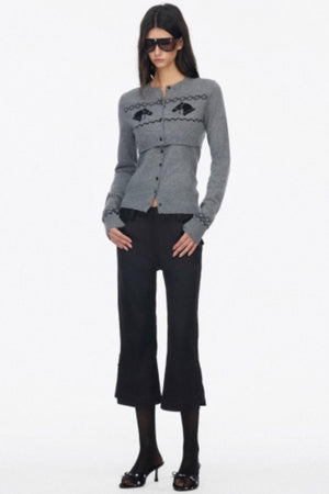Wool Knit Two Piece Slim Jacket