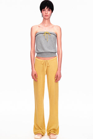Wool Low-Waisted Drawstring Knit Pants