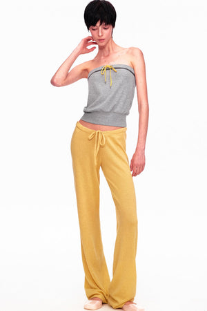 Wool Low-Waisted Drawstring Knit Pants