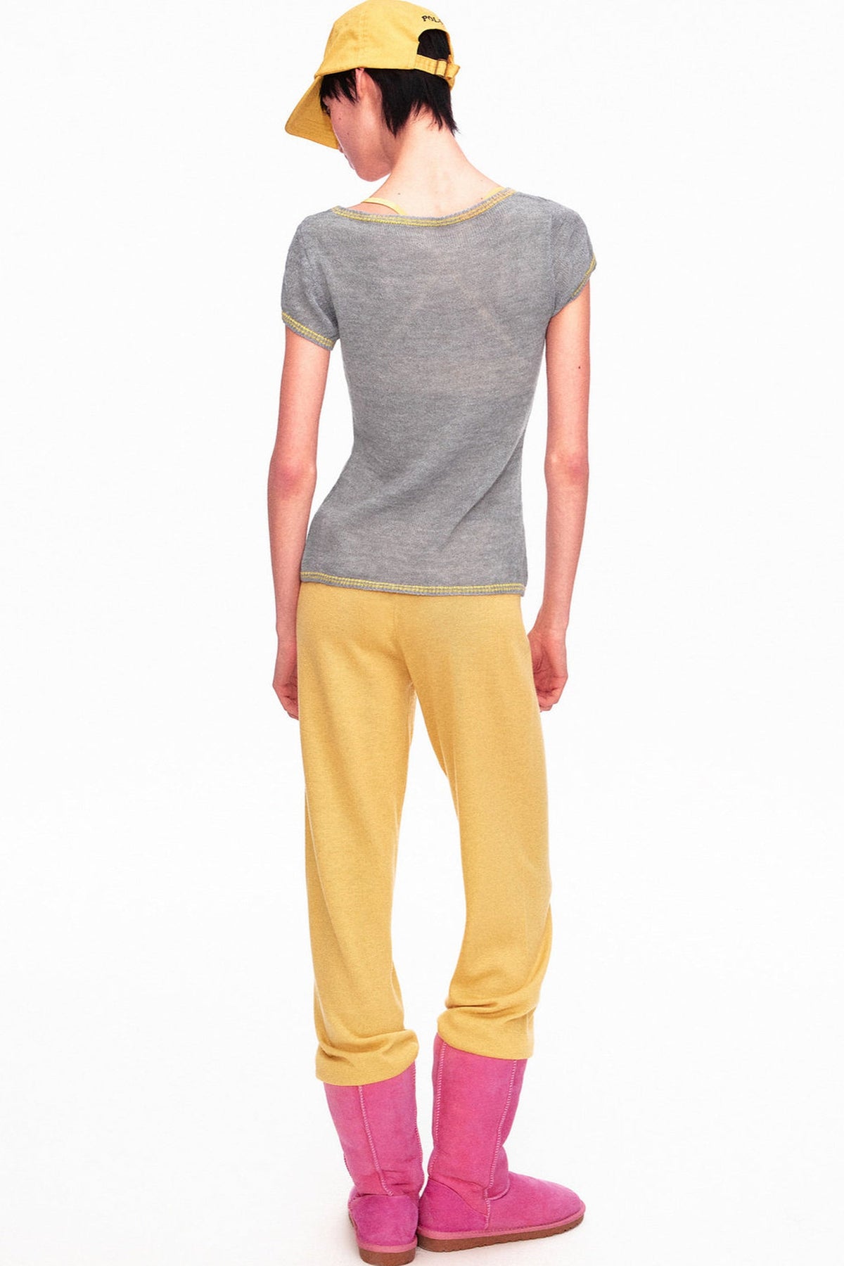 Wool Low-Waisted Drawstring Knit Pants
