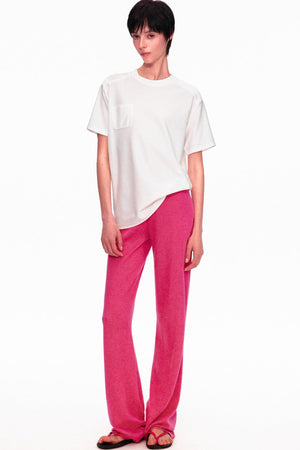 Wool Low-Waisted Drawstring Knit Pants