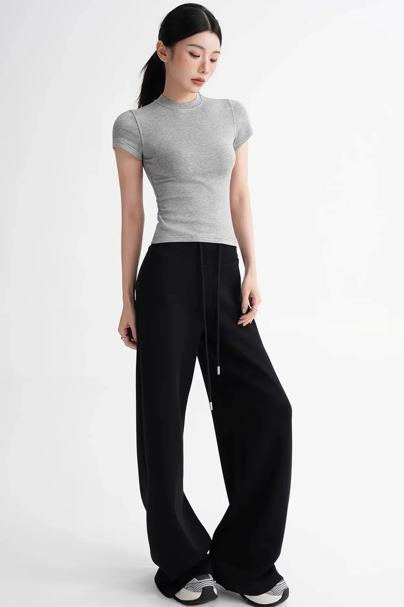 Wool Right-Shoulder Slim Top