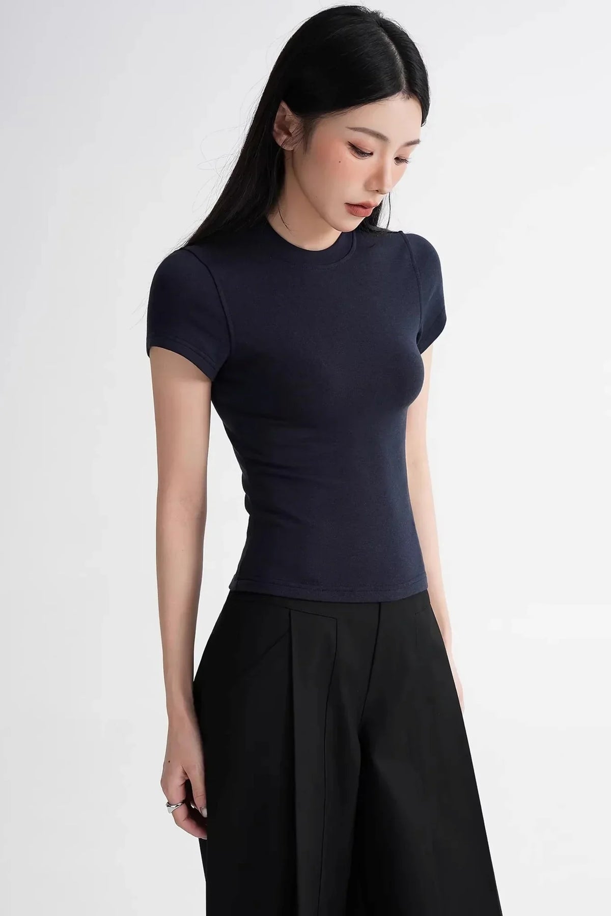 Wool Right-Shoulder Slim Top