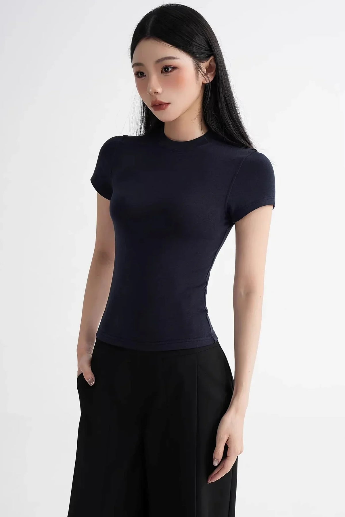 Wool Right-Shoulder Slim Top