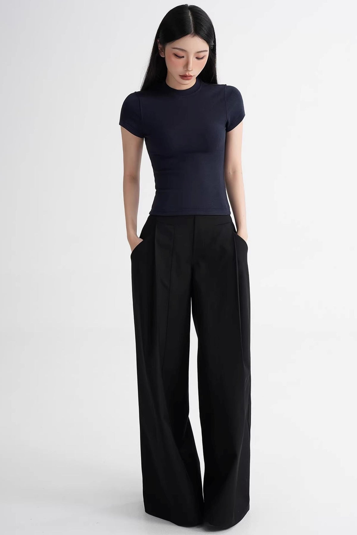Wool Right-Shoulder Slim Top
