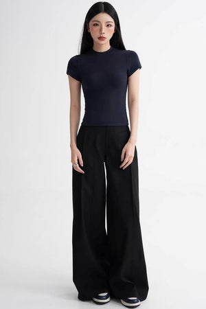 Wool Right-Shoulder Slim Top