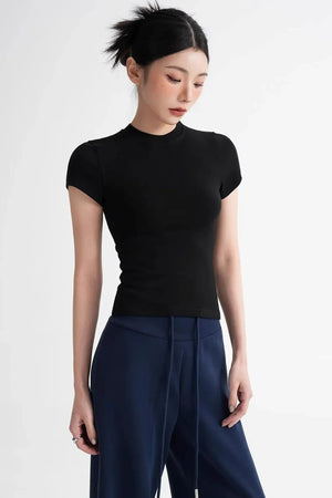 Wool Right-Shoulder Slim Top