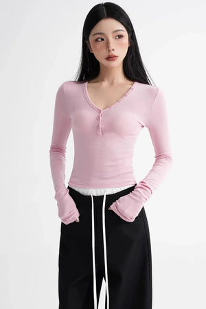 Wool Ruched Sleeve Top