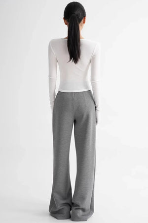 Wool Ruched Sleeve Top