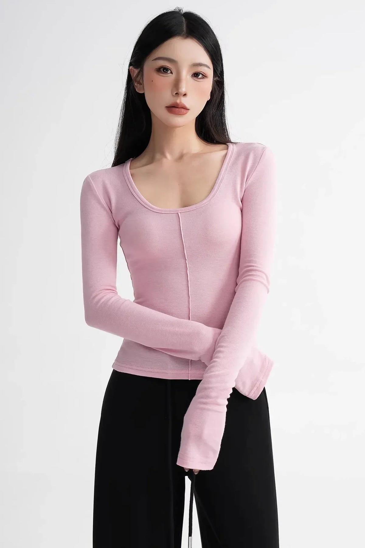 Wool Slim-Fit Stacked Top