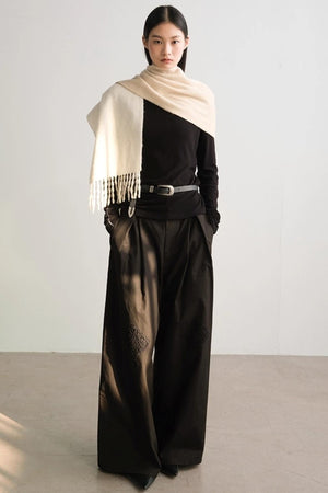 Wool Tassel Winter Scarf