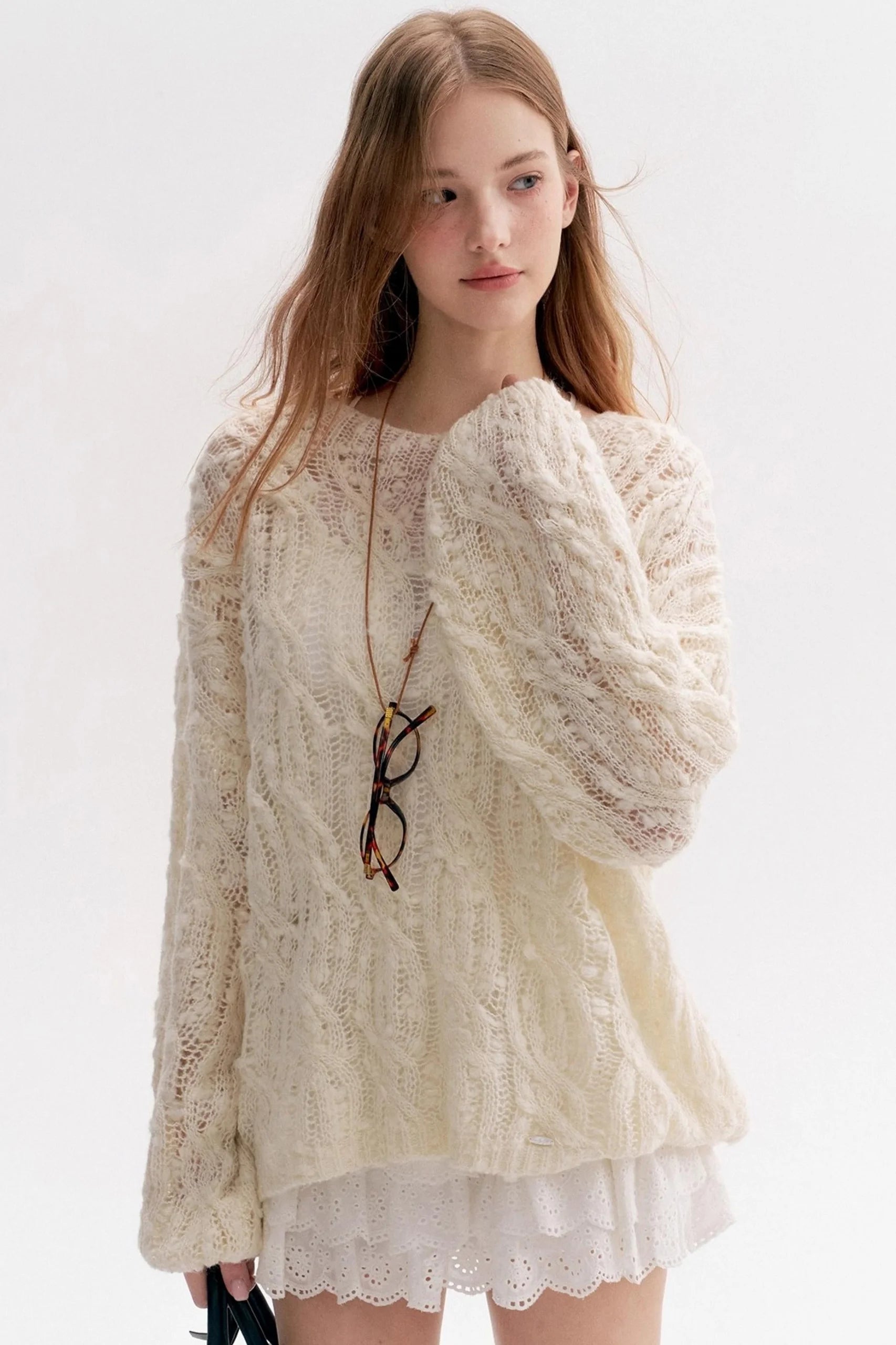 Wool Texture Lazy Loose Sweater