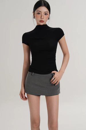 Wool Twist Collar Top