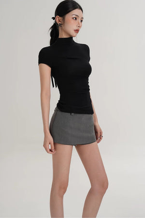 Wool Twist Collar Top