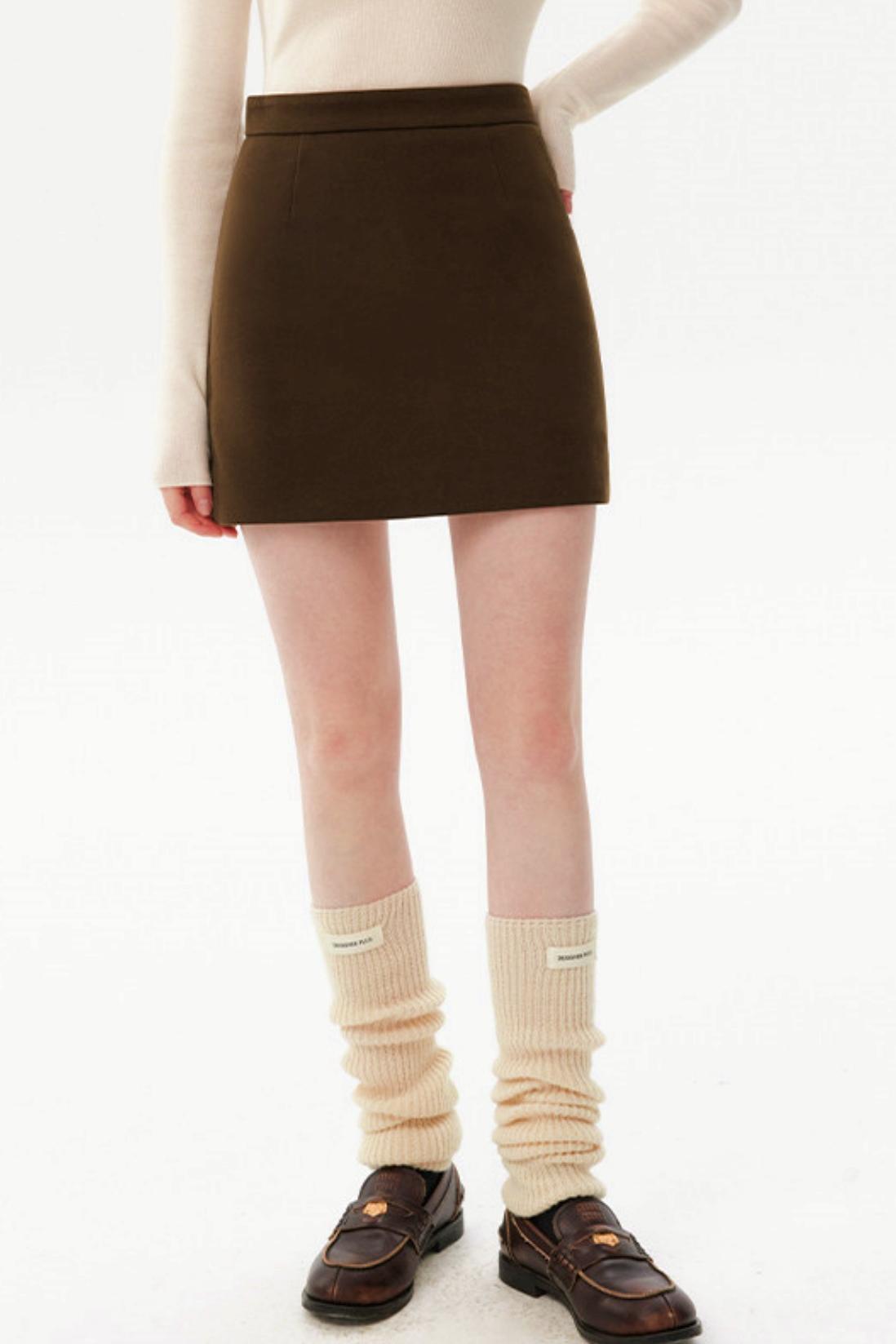 Woolen A-Line Skirt