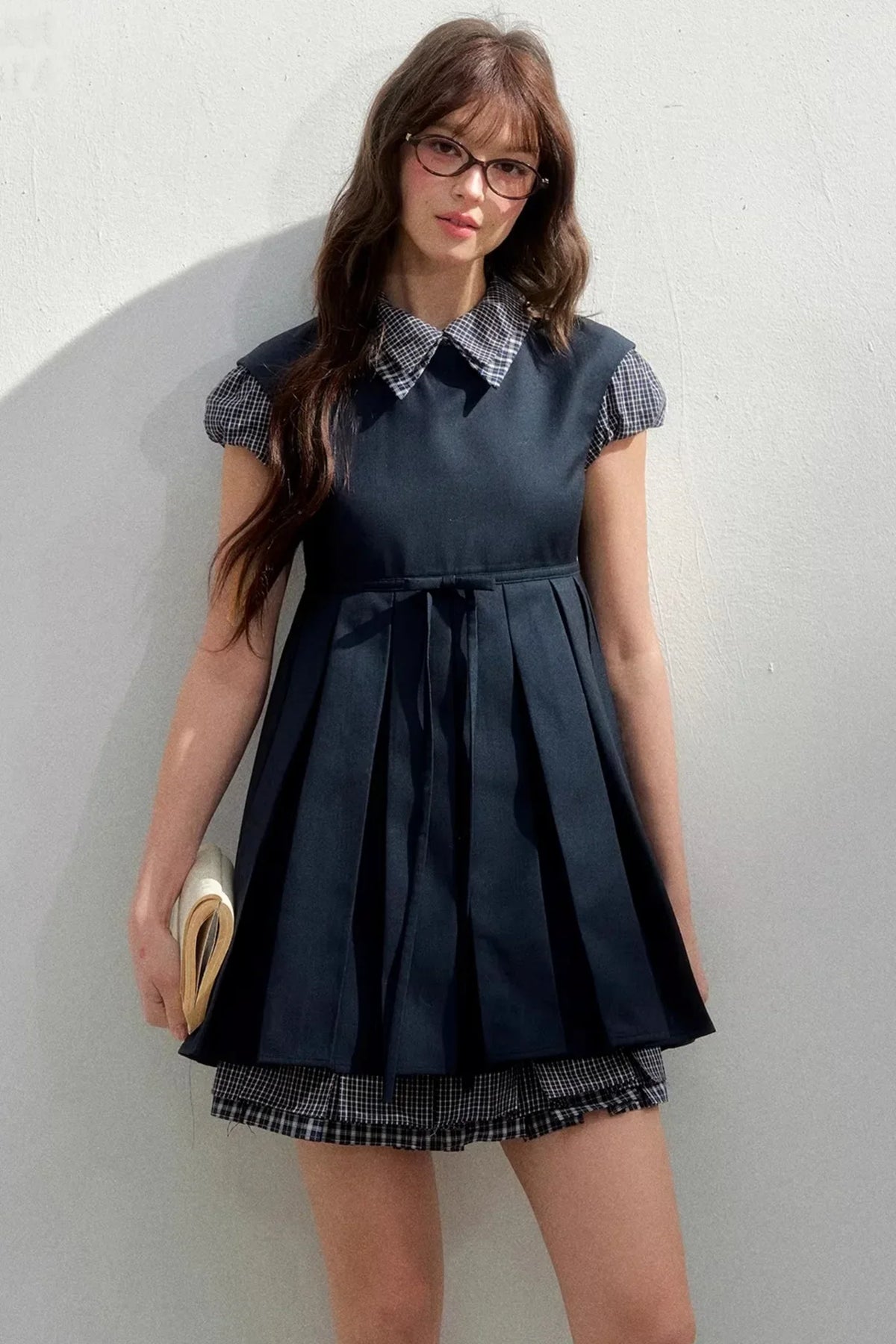 Woolen College Shirt Dress