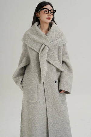 Woolen Elegance Long Jacket