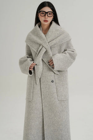 Woolen Elegance Long Jacket
