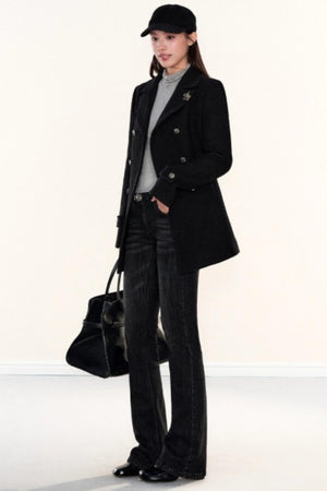 Woolen Lapel Coat