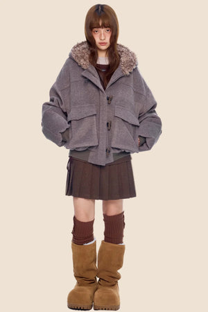 Woolen Pleated Skirt