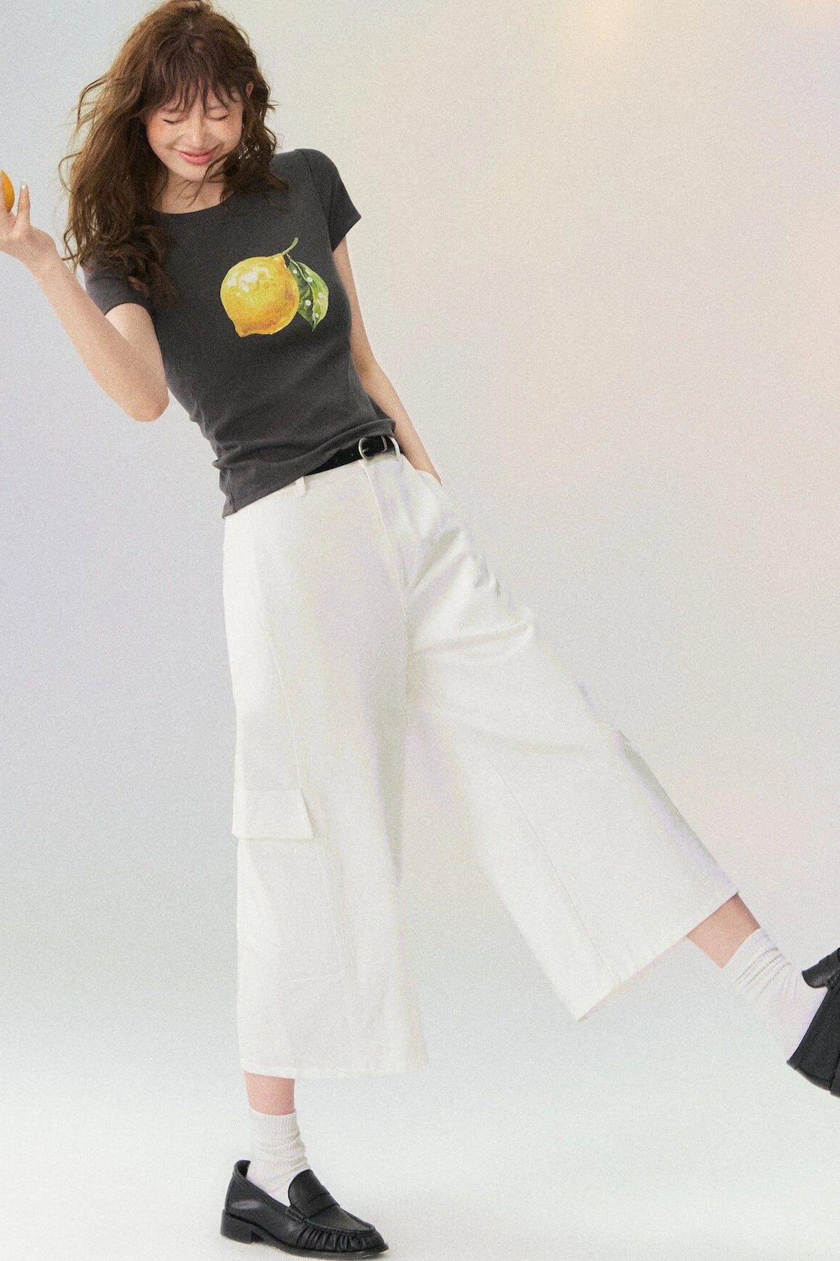 Workwear Casual Denim Cropped Pants