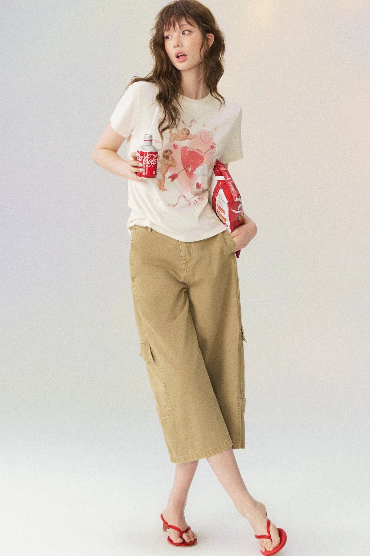 Workwear Casual Denim Cropped Pants