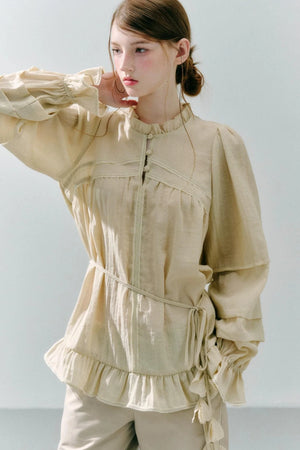 Woven Lace Acetate Top