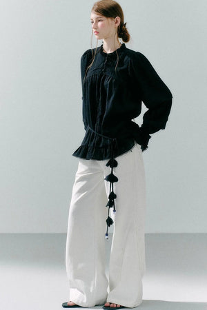 Woven Lace Acetate Top