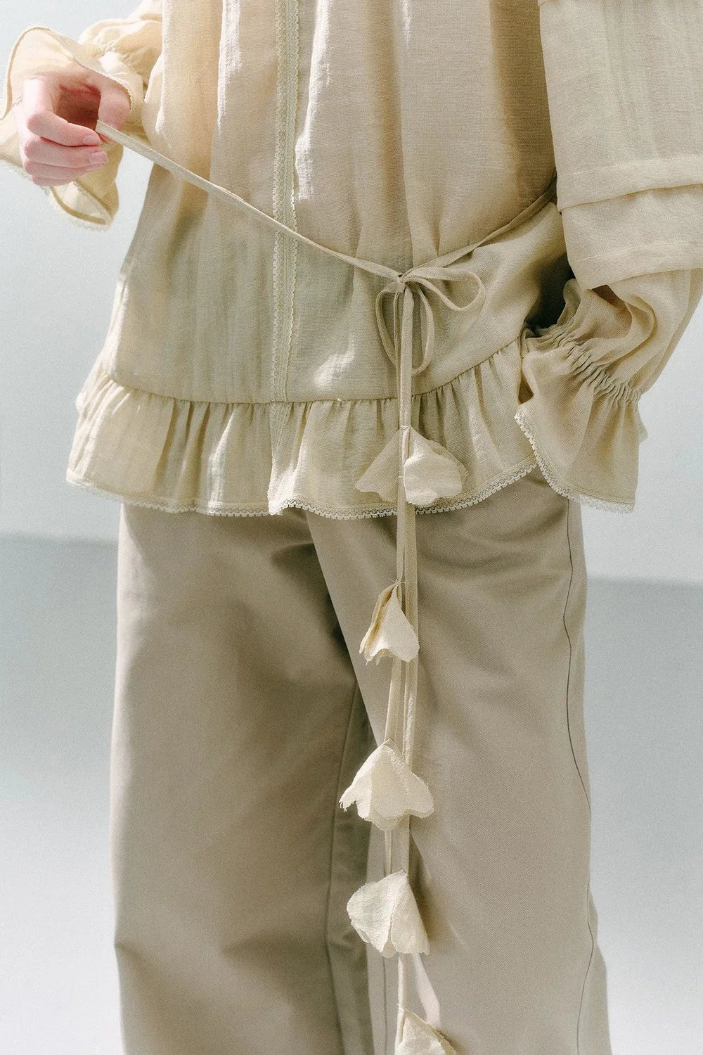 Woven Lace Acetate Top