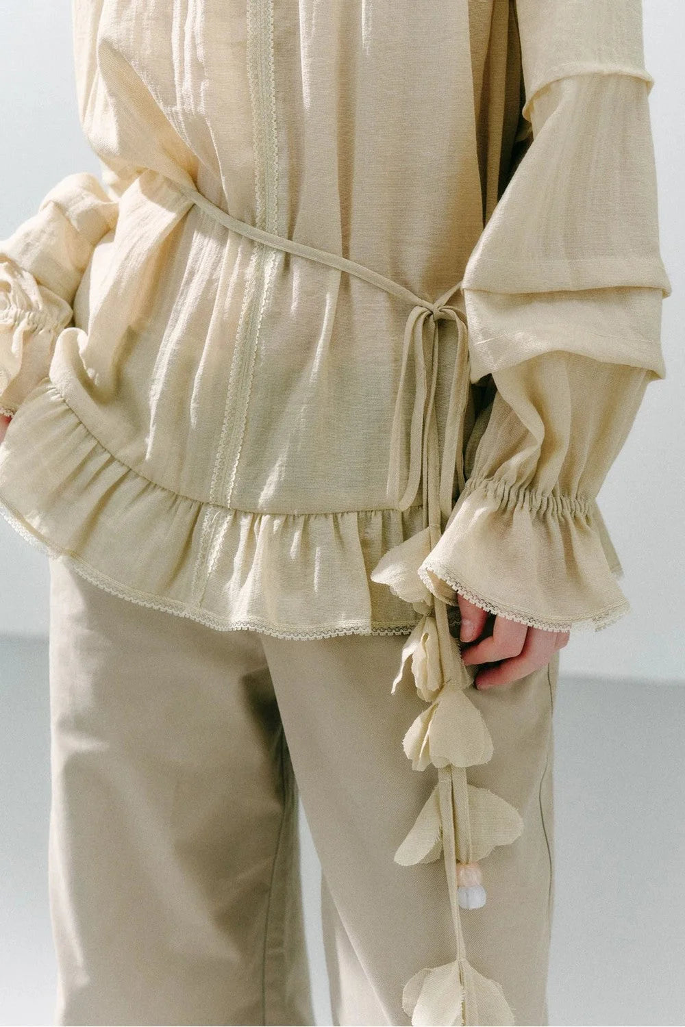 Woven Lace Acetate Top