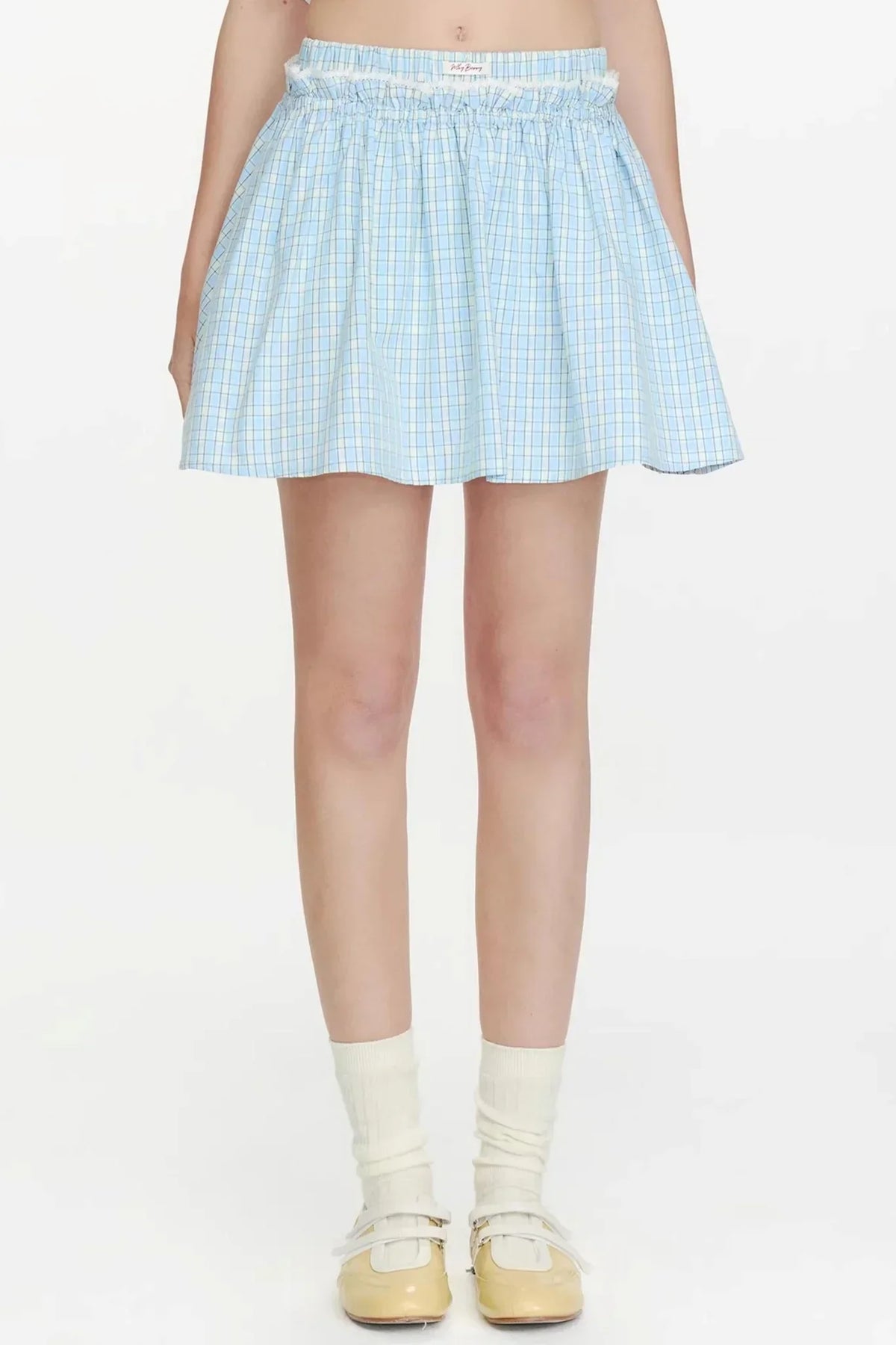 Woven Track Lace Midi Skirt