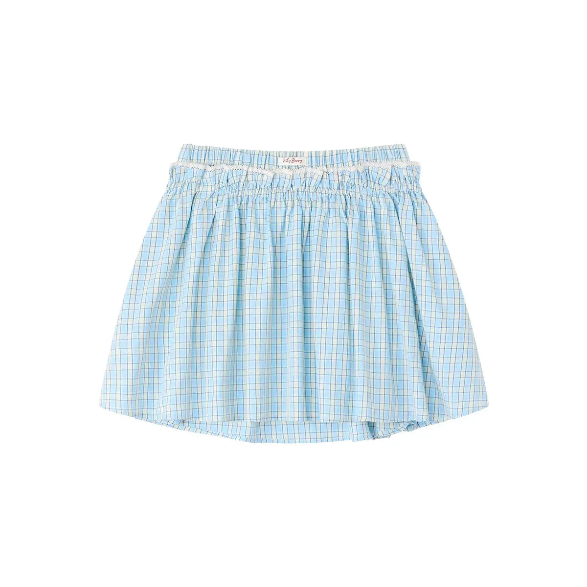 Woven Track Lace Midi Skirt