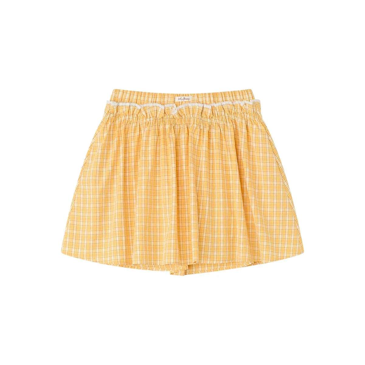 Woven Track Lace Midi Skirt