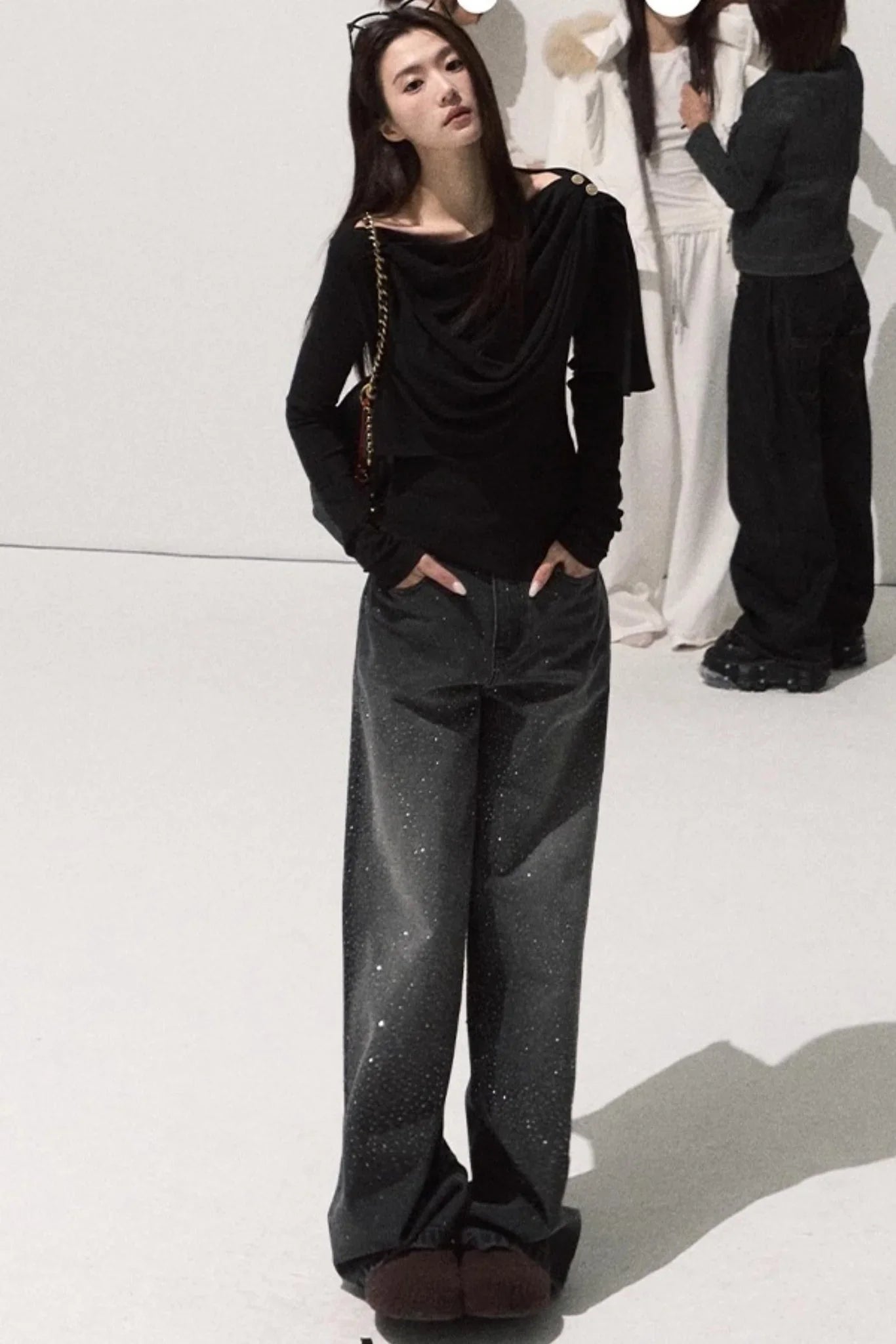 Wrap-Around Knit Sweater
