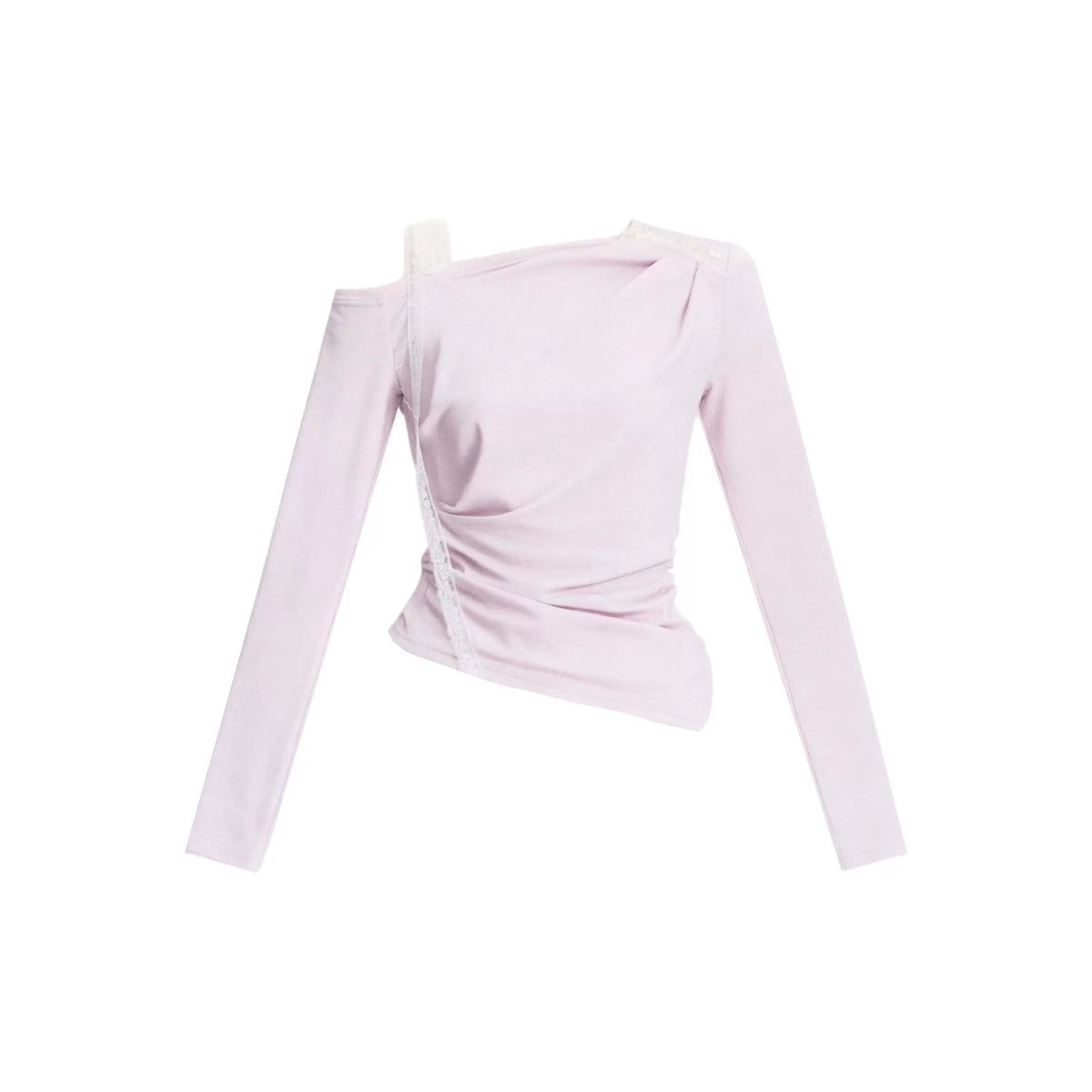 Wrinkled Off-Shoulder Blouse