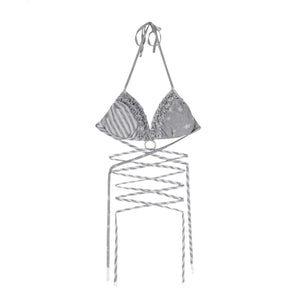 Wrinkled Ruffled Bikini