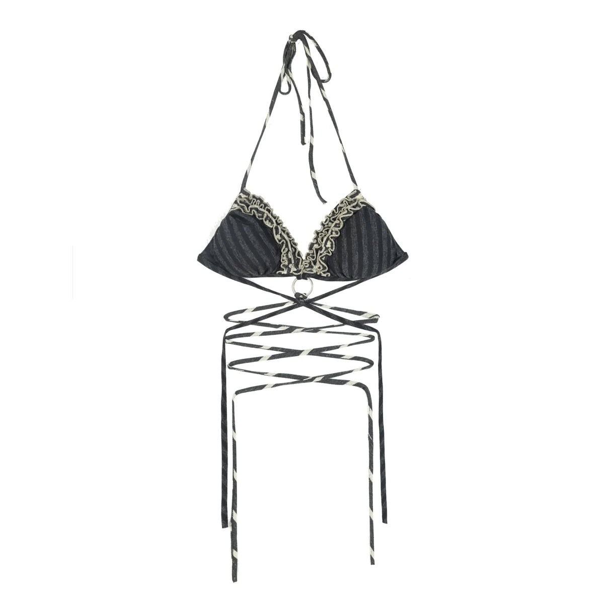 Wrinkled Ruffled Bikini