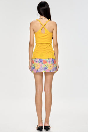 Yellow Cross Strap Cami