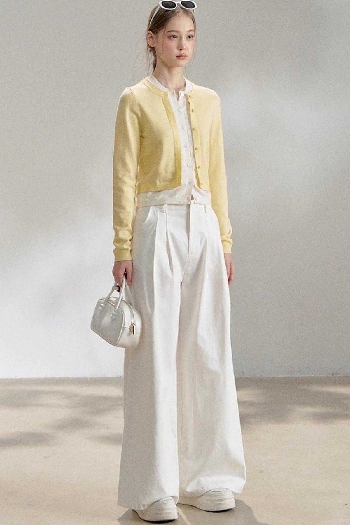 Yellow Knitted Cardigan