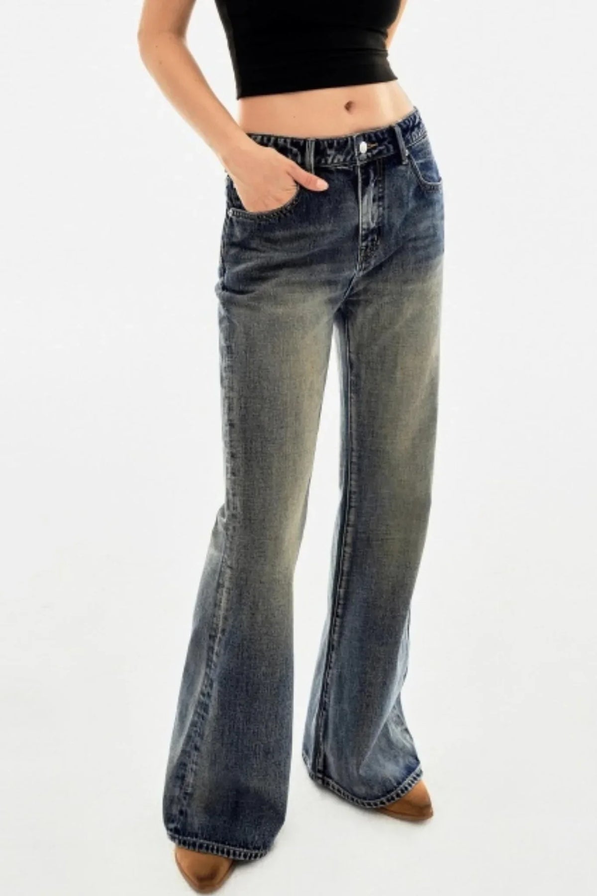 Yellow Mud-Dyed Gradient Pants