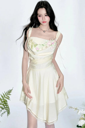 Yellow Tulle Vacation Dress
