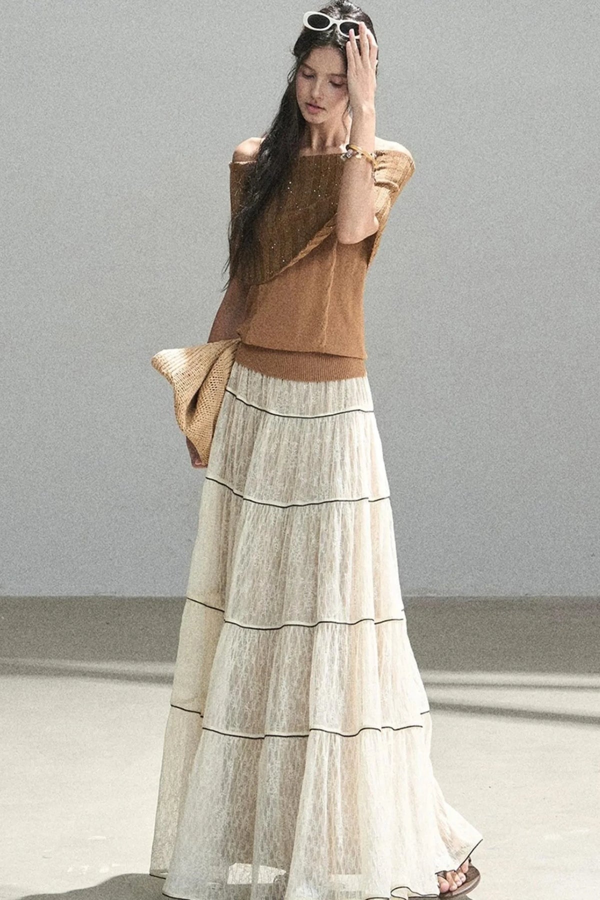 Youthful Off-Shoulder Knit Top
