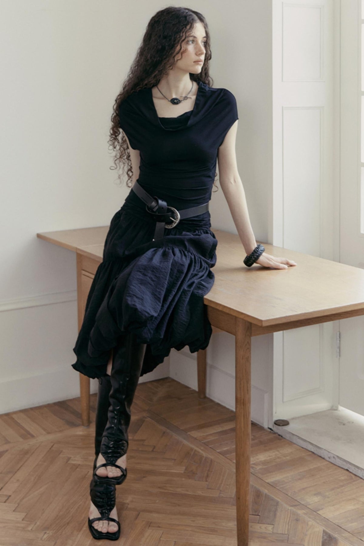 Yuan Lace-Knit Tee