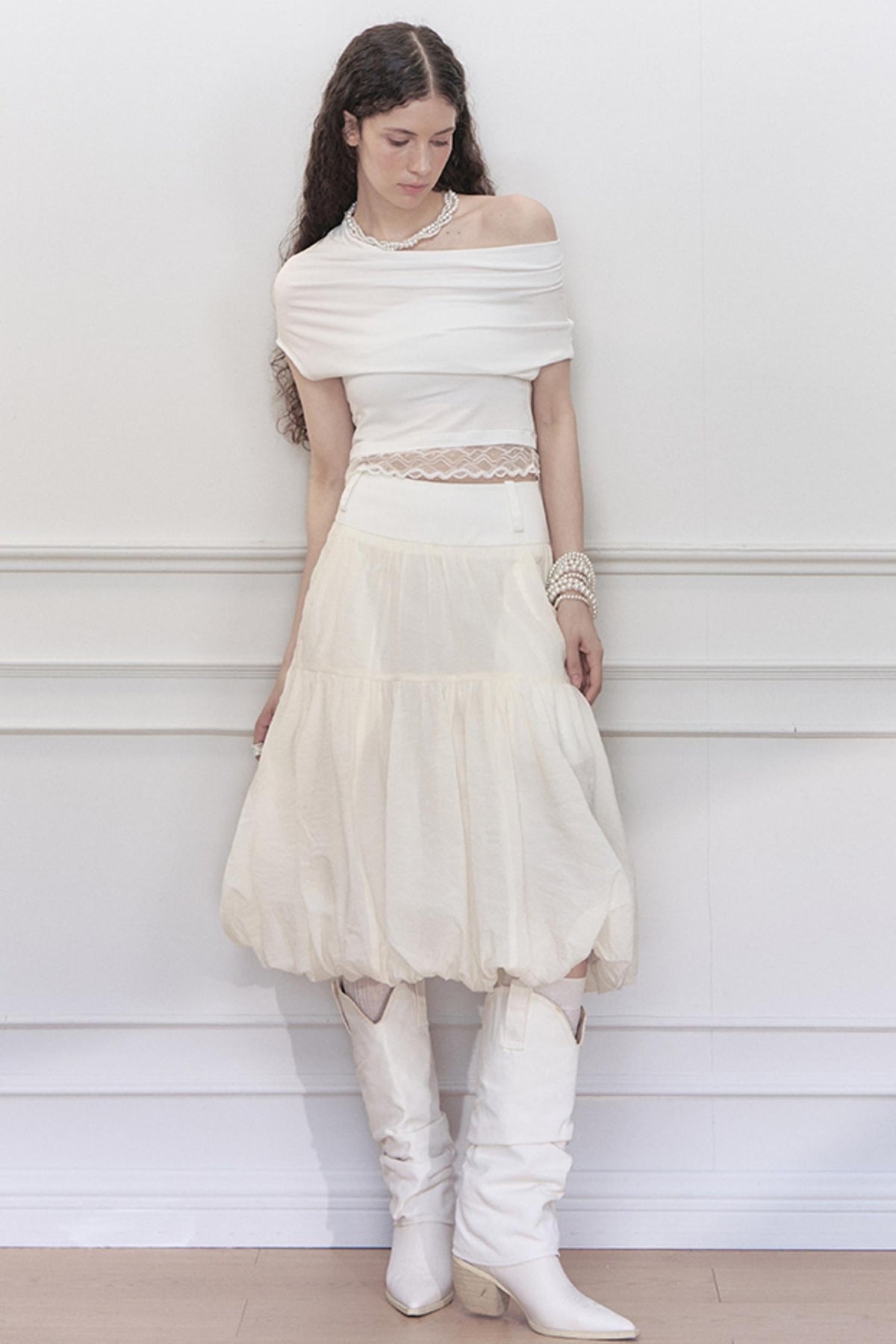 Yuan Lace-Knit Tee
